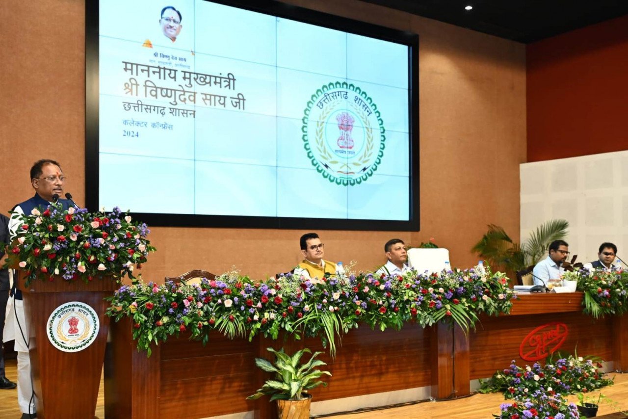 Chief-Minister-Vishnu-Dev-Sai-addressing-the-Collector-Conference