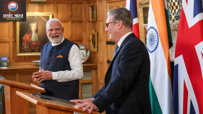 British PM Keir Starmer - PM Narendra Modi प्रधानमंत्री नरेंद्र मोदी