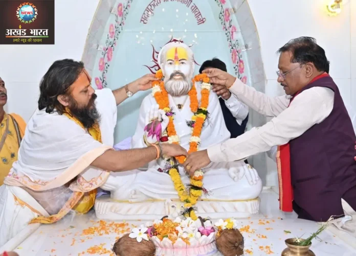 Chhattisgarh is moving ahead with the blessings and support of saints मुख्यमंत्री विष्णुदेव साय