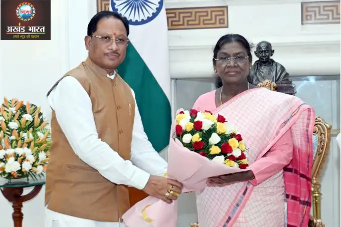Chief Minister Vishnudev Sai paid a courtesy call on President Draupadi Murmu