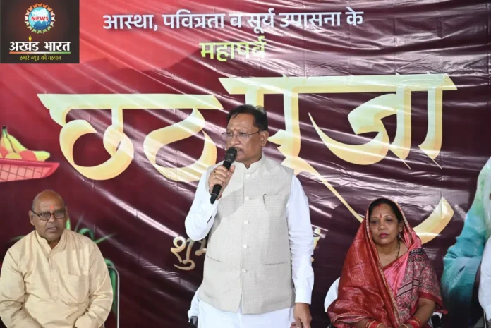 The Chief Minister offered prayers to the Sun at Duldula Chhath Ghat मुख्यमंत्री विष्णुदेव साय