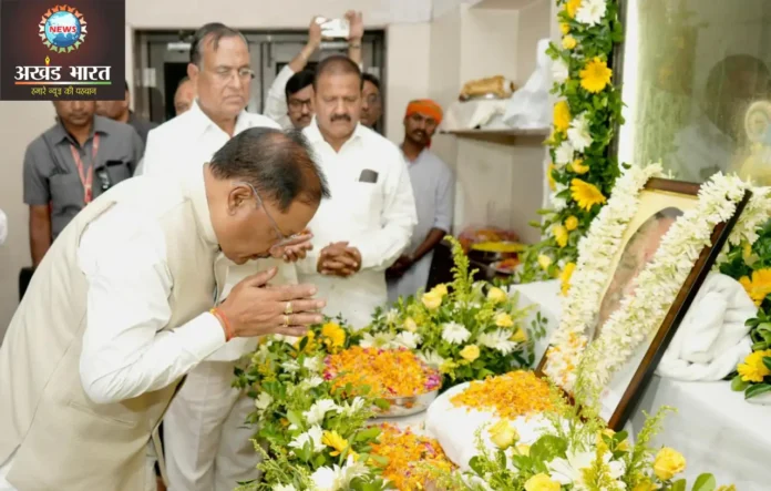 Tributes paid to the late Banwari Lal Agarwal मुख्यमंत्री विष्णुदेव साय