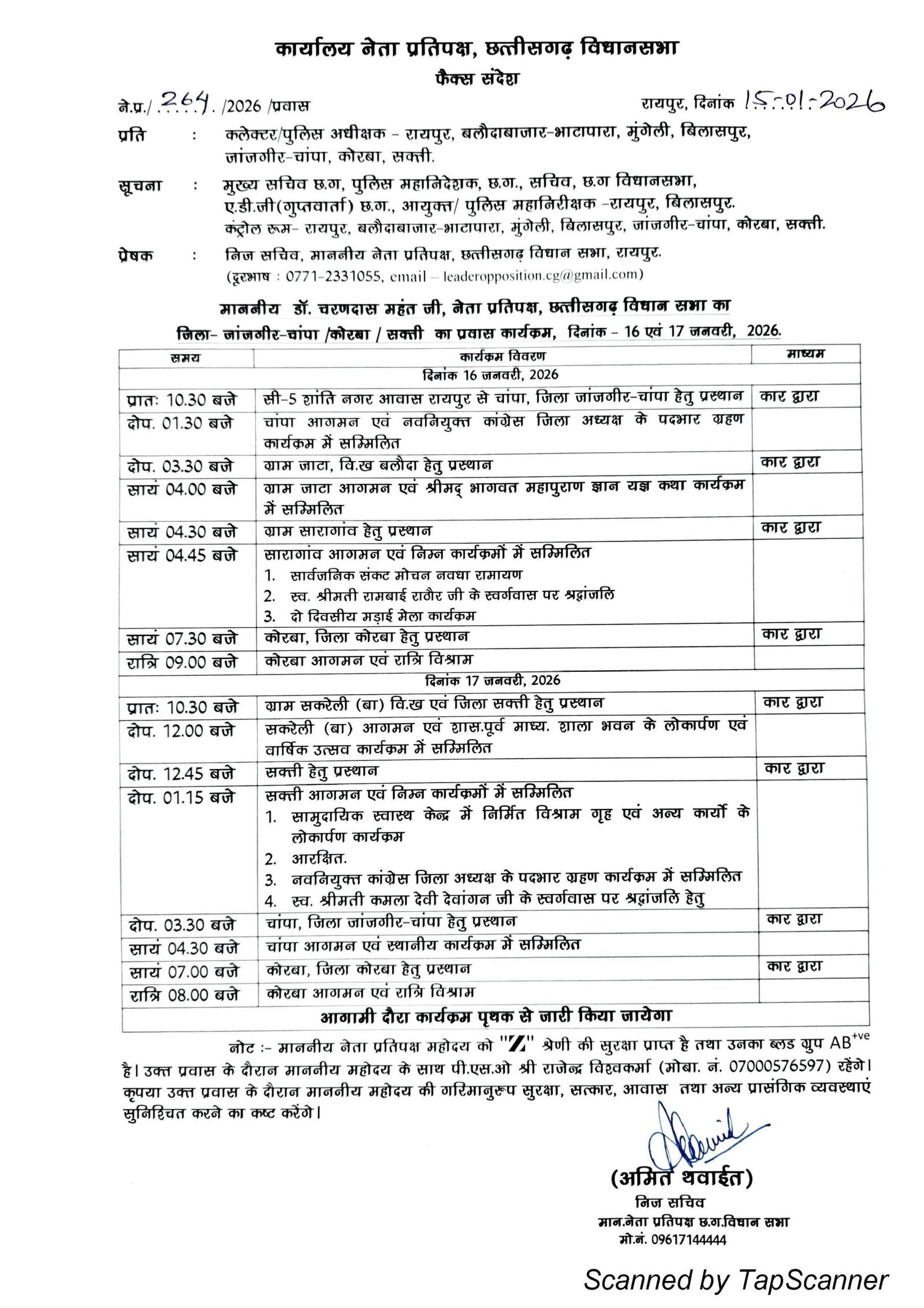  डॉ. चरणदास महंत