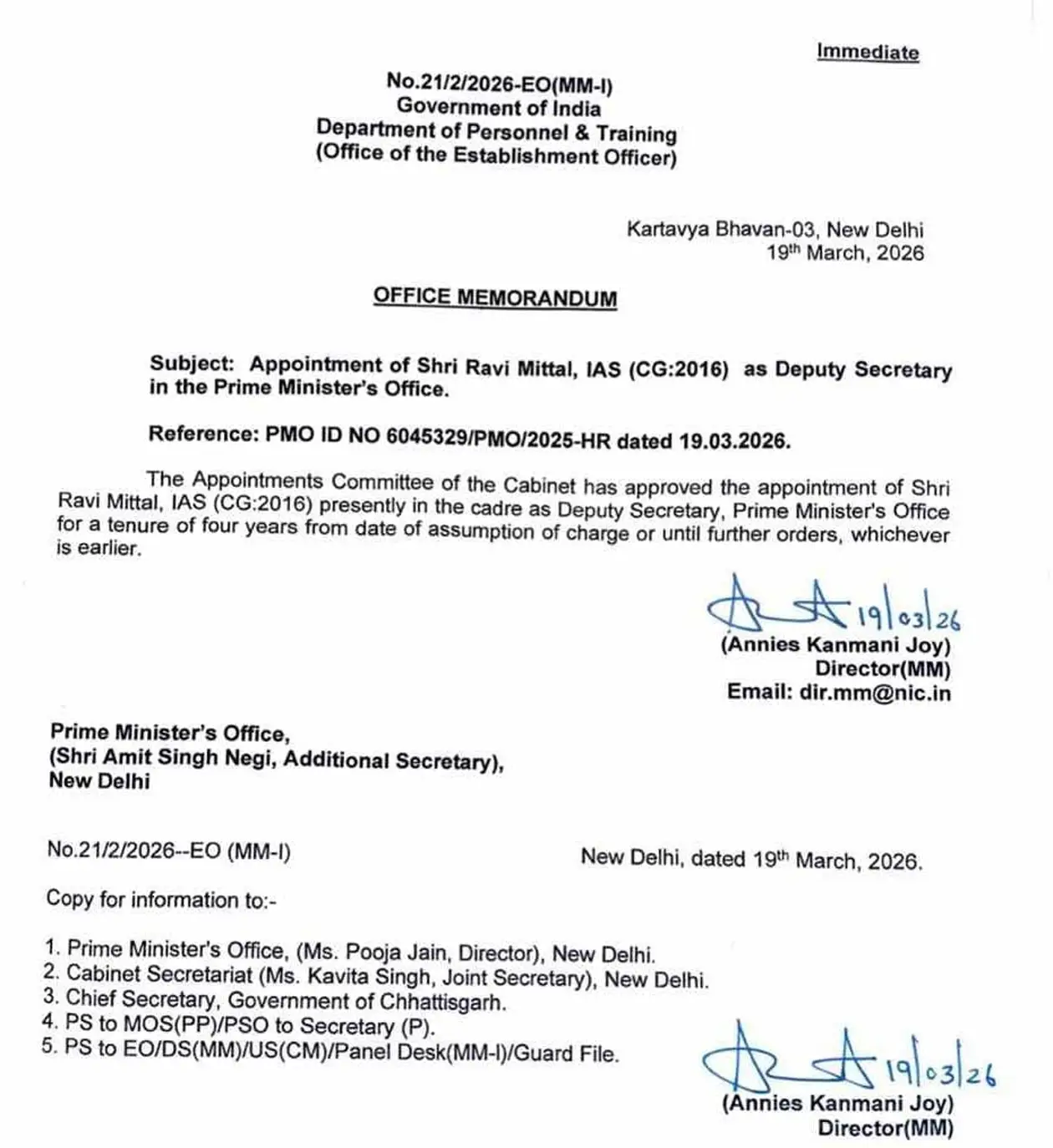 आईएएस अधिकारी डॉ. रवि मित्तल