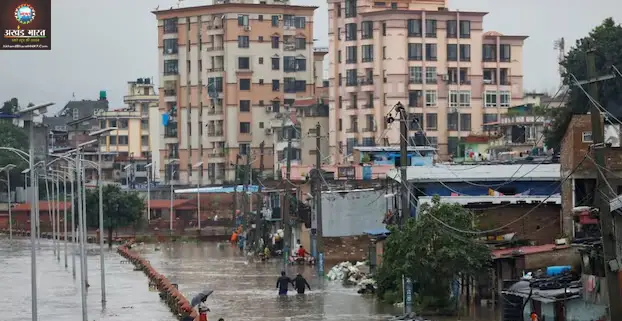 Havoc caused by floods in Nepal नेपाल
